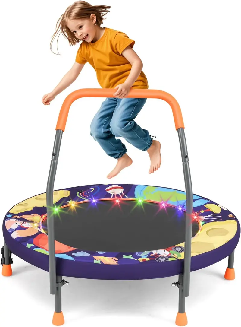 36-Inch Toddler Trampoline – Safe, Foldable Bounce Platform with Enclosed Spring Cover