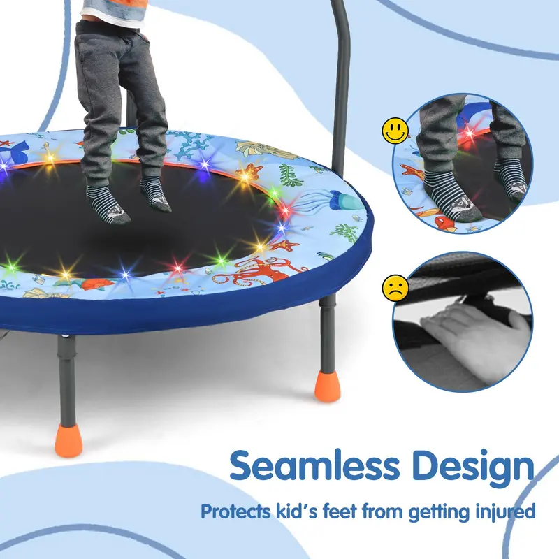 36-Inch Toddler Trampoline – Safe, Foldable Bounce Platform with Enclosed Spring Cover