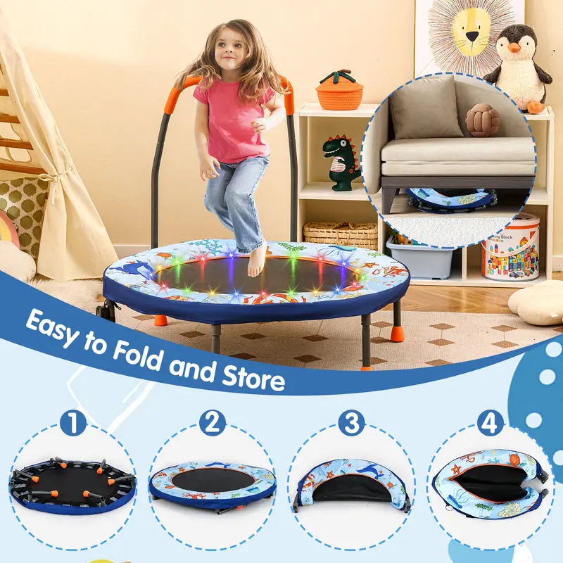 36-Inch Toddler Trampoline – Safe, Foldable Bounce Platform with Enclosed Spring Cover
