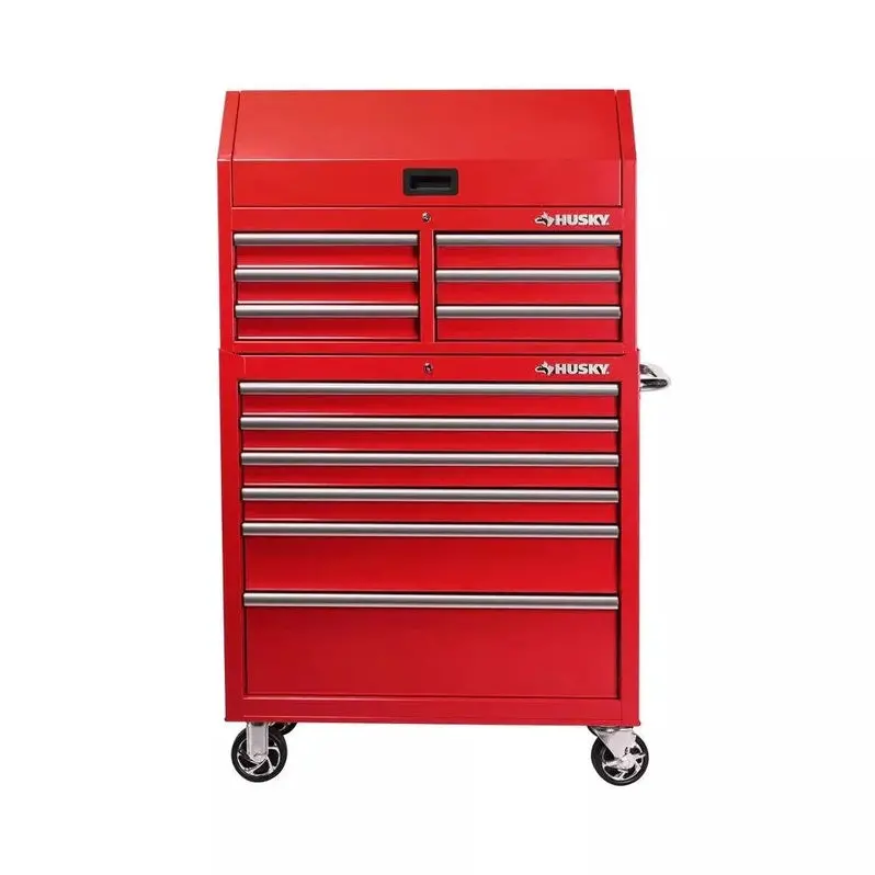 36-Inch Tool Storage Combo – 12-Drawer Chest with Cabinet Base for Workshop Organization