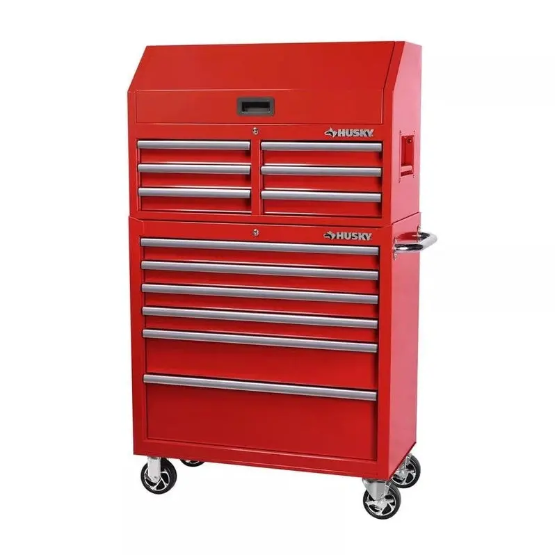 36-Inch Tool Storage Combo – 12-Drawer Chest with Cabinet Base for Workshop Organization