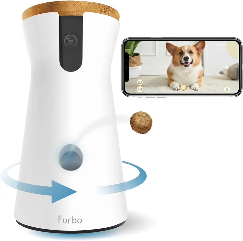 360° Smart Pet Camera for Cats – Panoramic Tracking, Treat Dispenser, HD Night Vision & Two-Way Audio 2