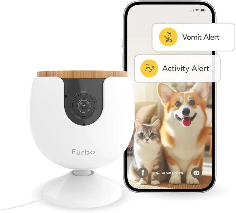 360° Smart Pet Camera for Cats – Panoramic Tracking, Treat Dispenser, HD Night Vision & Two-Way Audio
