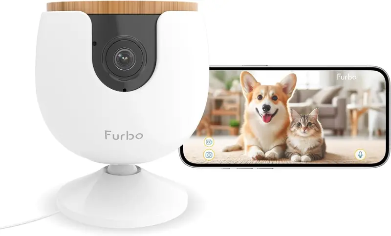 360° Smart Pet Camera for Cats – Panoramic Tracking, Treat Dispenser, HD Night Vision & Two-Way Audio