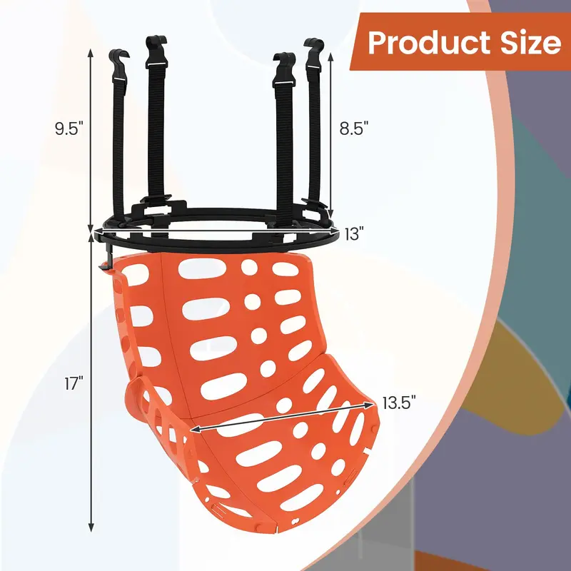 360° Swivel Basketball Return System with Four Quick-Release, Tool-Free Hooks