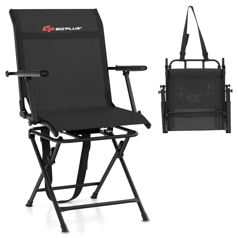 360° Swivel Hunting Blind Chair with Portable Carry Strap