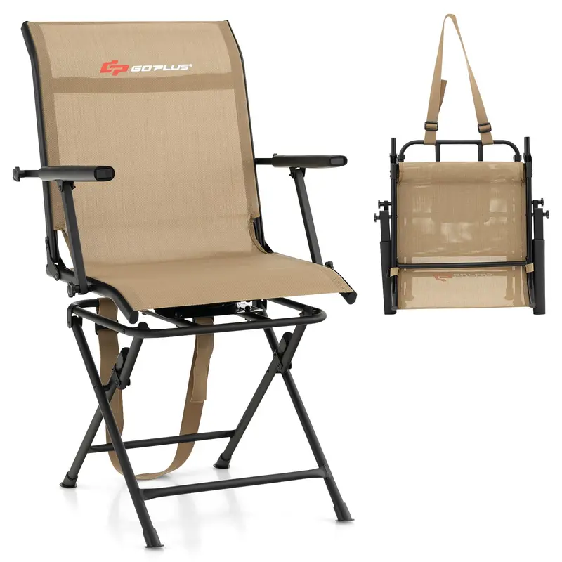 360° Swivel Hunting Blind Chair with Portable Carry Strap