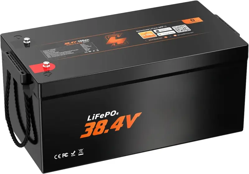 36V 100Ah LiFePO4 Deep Cycle Battery | Bluetooth-Enabled Lithium Iron Phosphate Pack with Low-Temp Protection & 100A BMS | Ideal for Trolling Motors, RVs & Marine Use