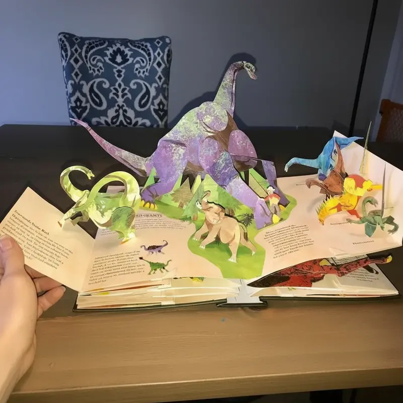 3D Pop-Up Dinosaur Book – Interactive Illustrated Children’s Storybook