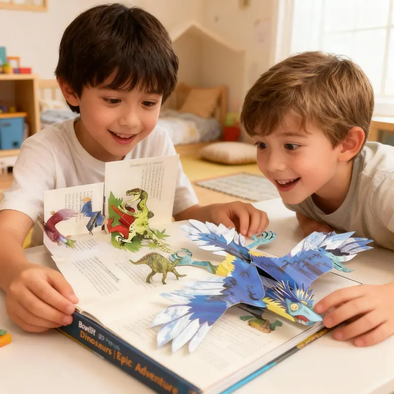 3D Pop-Up Dinosaur Book – Interactive Illustrated Children’s Storybook