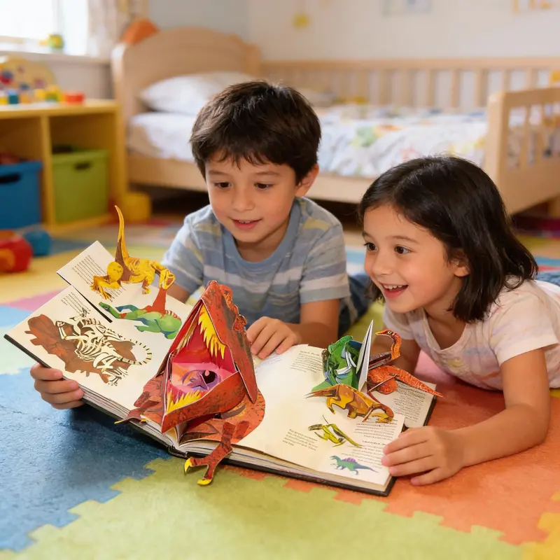 3D Pop-Up Dinosaur Book – Interactive Illustrated Children’s Storybook