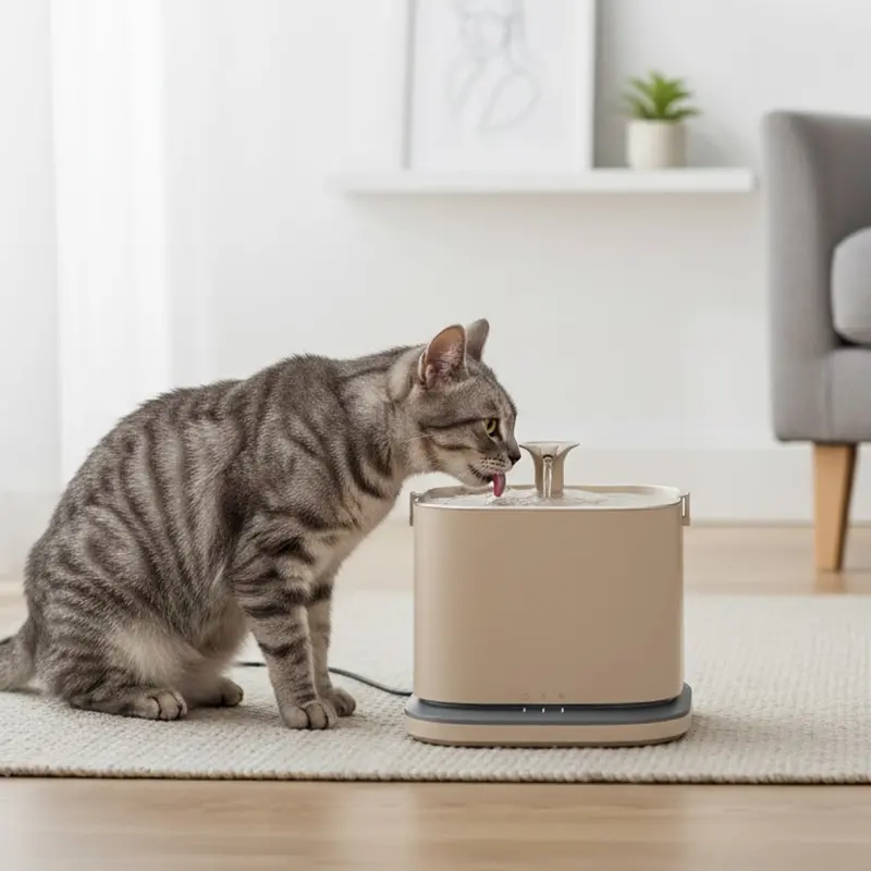 3L Automatic Stainless Steel Pet Fountain for Cats and Dogs