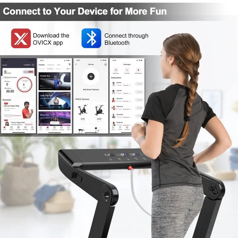 4.0 HP Folding Treadmill – Superfit Electric Treadmill with LED Touchscreen Display