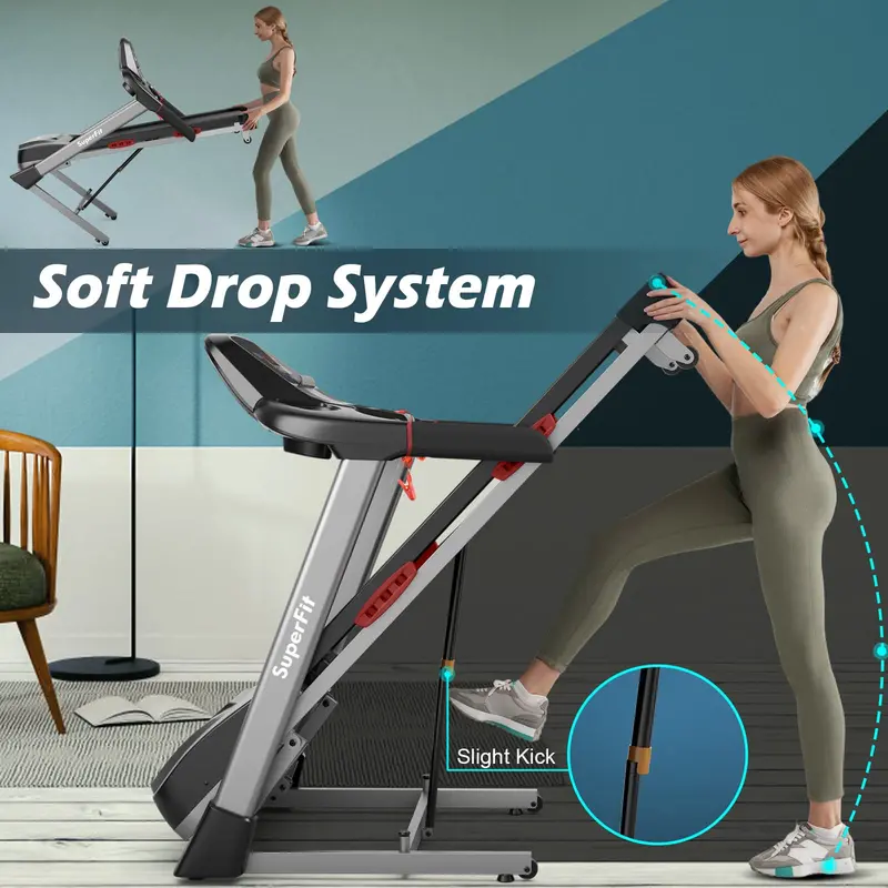 4.75 HP Folding Treadmill – Heavy-Duty Home Gym Model with 15% Auto Incline
