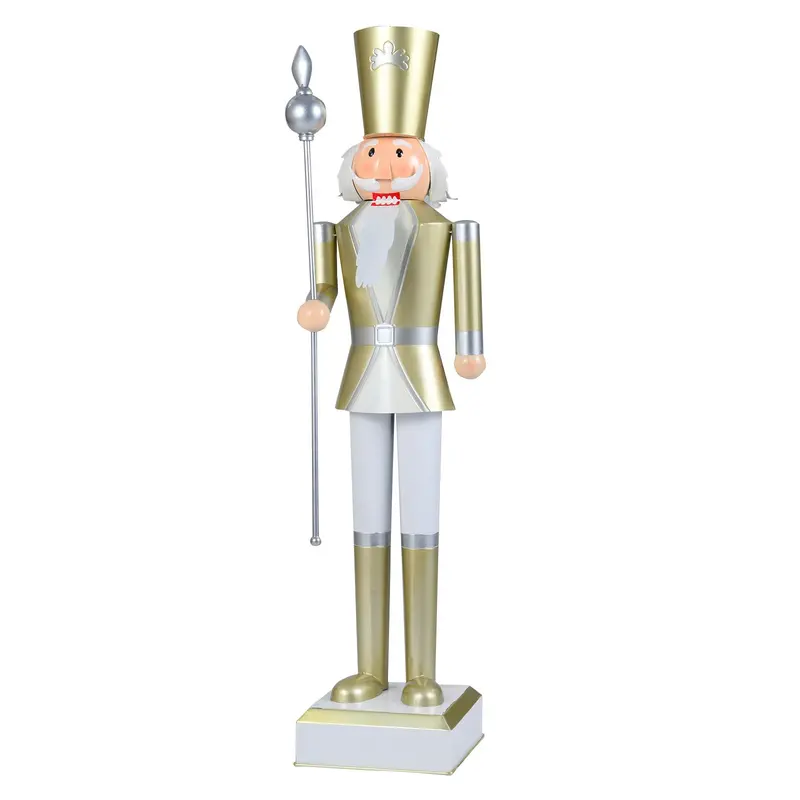 4-Foot Decorative Nutcracker Figure – Traditional Uniform, Tall Hat, Scepter, and Boots