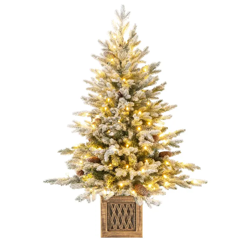 4-Foot Pre-Lit Entrance Christmas Tree with 231 Branch Tips and 100 Energy-Efficient LEDs