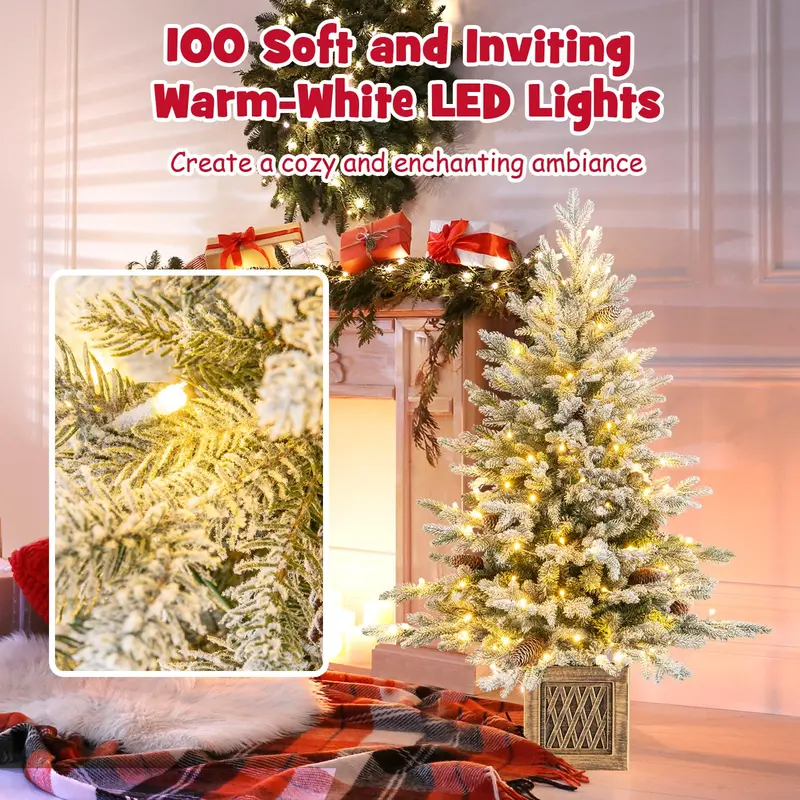 4-Foot Pre-Lit Entrance Christmas Tree with 231 Branch Tips and 100 Energy-Efficient LEDs 2
