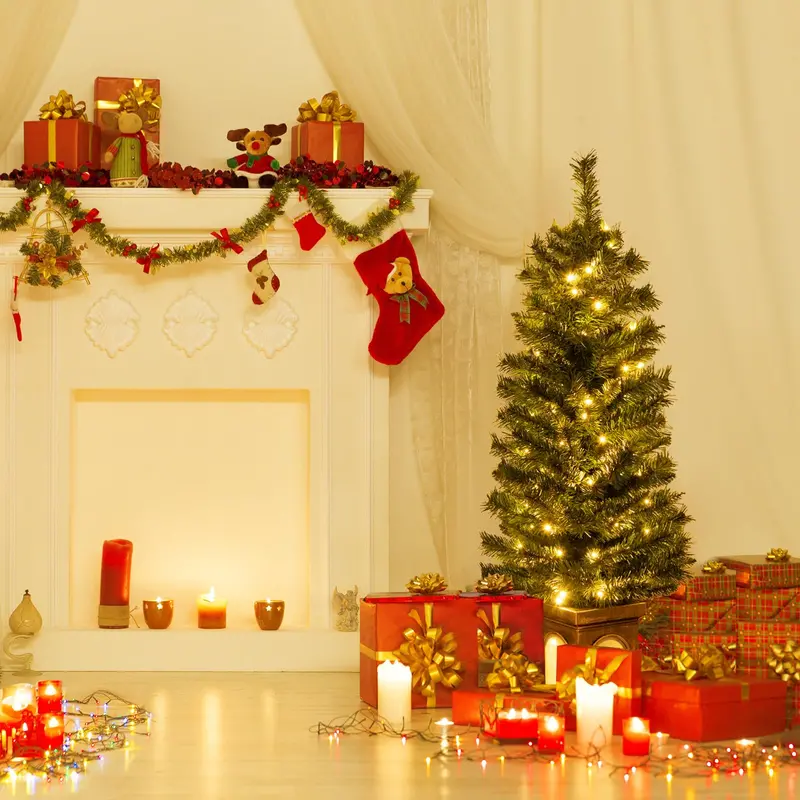 4-Foot Pre-Lit Entryway Christmas Tree for Small Spaces 2