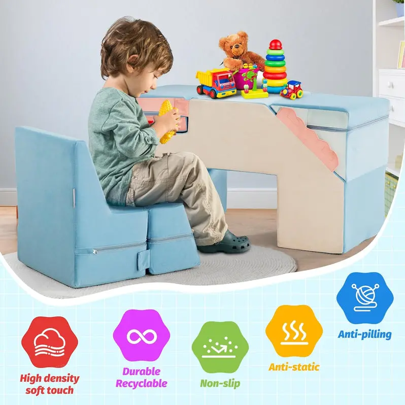 4-in-1 Foam Climbing Blocks for Toddlers – Soft Indoor Playset