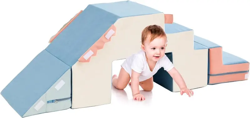 4-in-1 Foam Climbing Blocks for Toddlers – Soft Indoor Playset