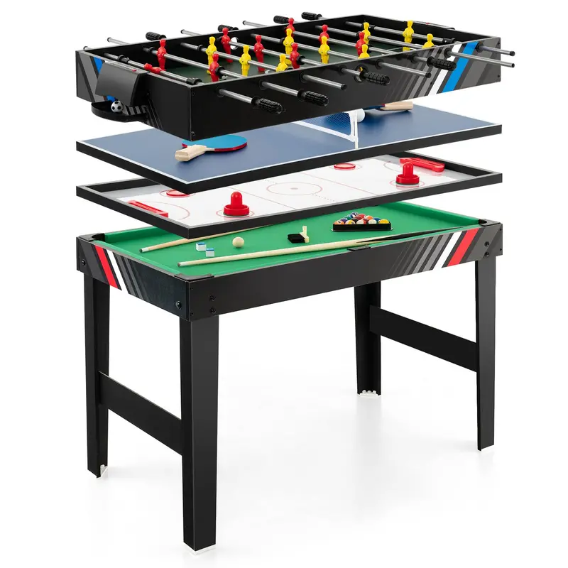 4-in-1 Multi-Game Table – Soccer, Air Hockey, Billiards & Ping Pong Combo