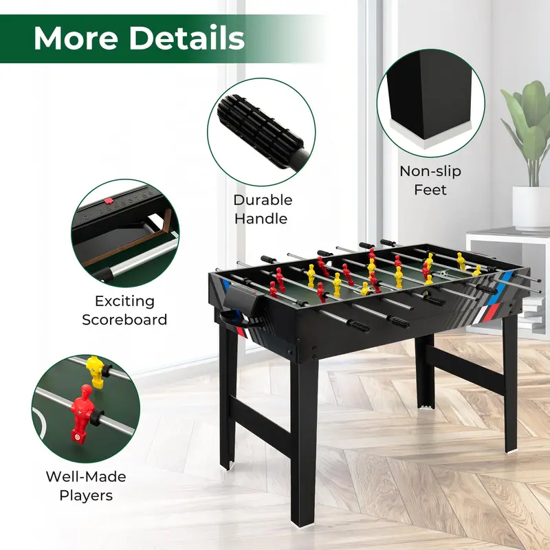 4-in-1 Multi-Game Table – Soccer, Air Hockey, Billiards & Ping Pong Combo