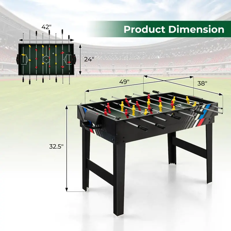 4-in-1 Multi-Game Table – Soccer, Air Hockey, Billiards & Ping Pong Combo