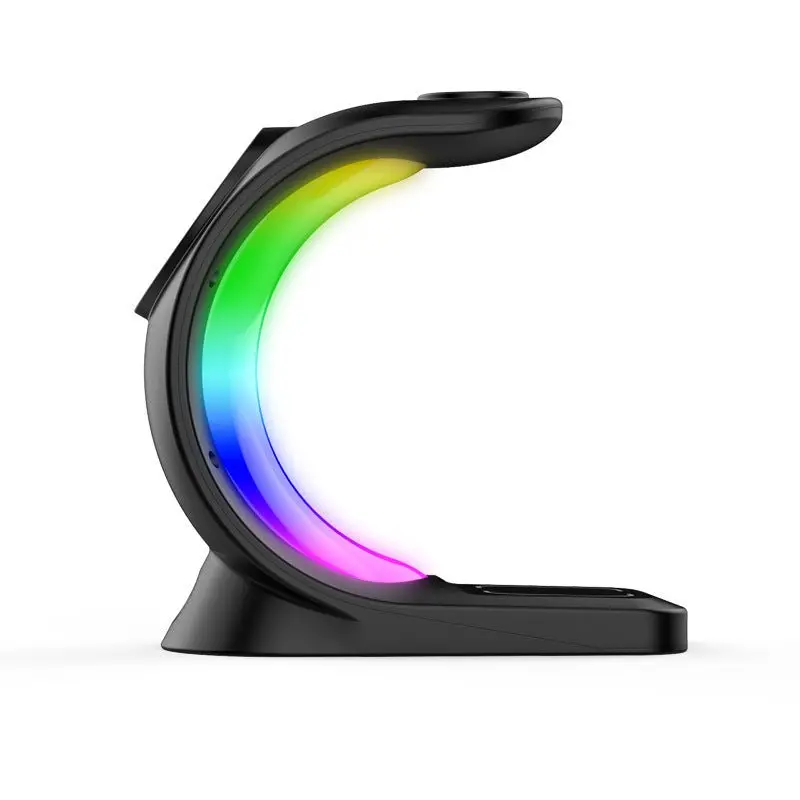 4-in-1 RGB-Lit Wireless Charging Hub for Apple Ecosystem