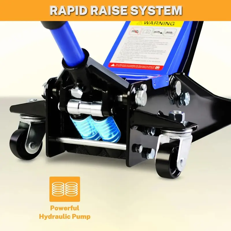 4-Ton Low-Profile Floor Jack – Heavy-Duty Trolley Lift with Dual Pump Pistons (4"–21" Range, 8000 lbs Capacity)