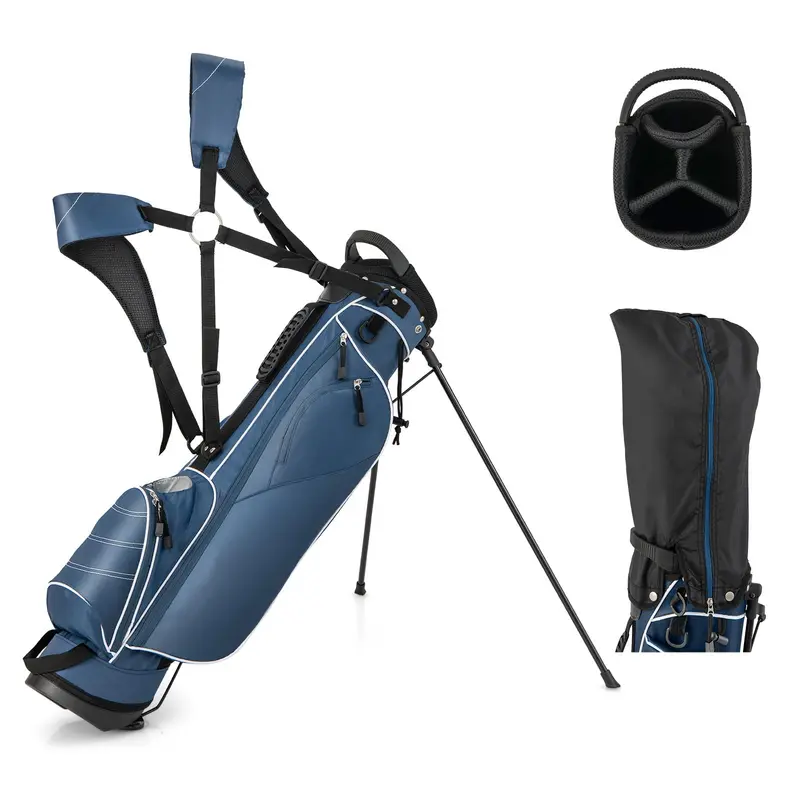 4-Way Divided Lightweight Golf Stand Bag with Integrated Accessories