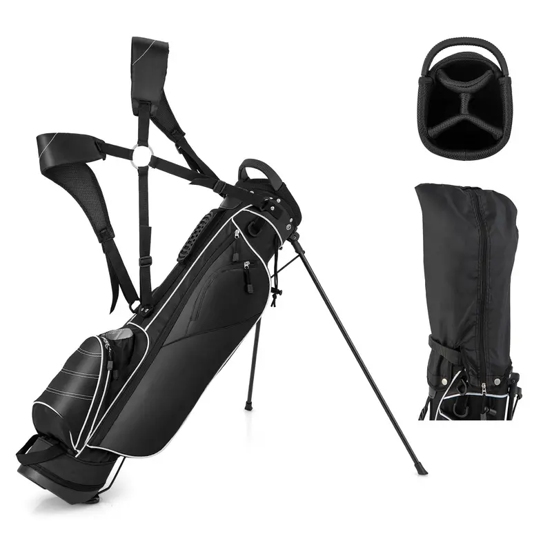 4-Way Divided Lightweight Golf Stand Bag with Integrated Accessories
