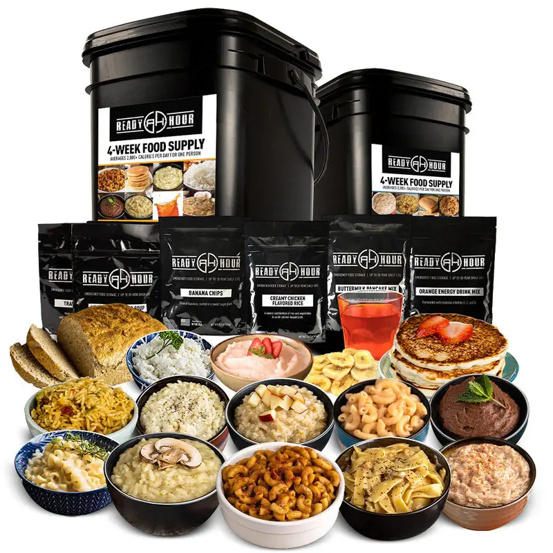 4-Week Emergency Food Kit – Shelf-Stable Survival Rations (2,000+ Calories/Day) for Preparedness