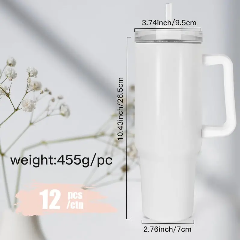 40-Ounce Sublimation Tumbler – Double-Walled Glass for Custom Printing