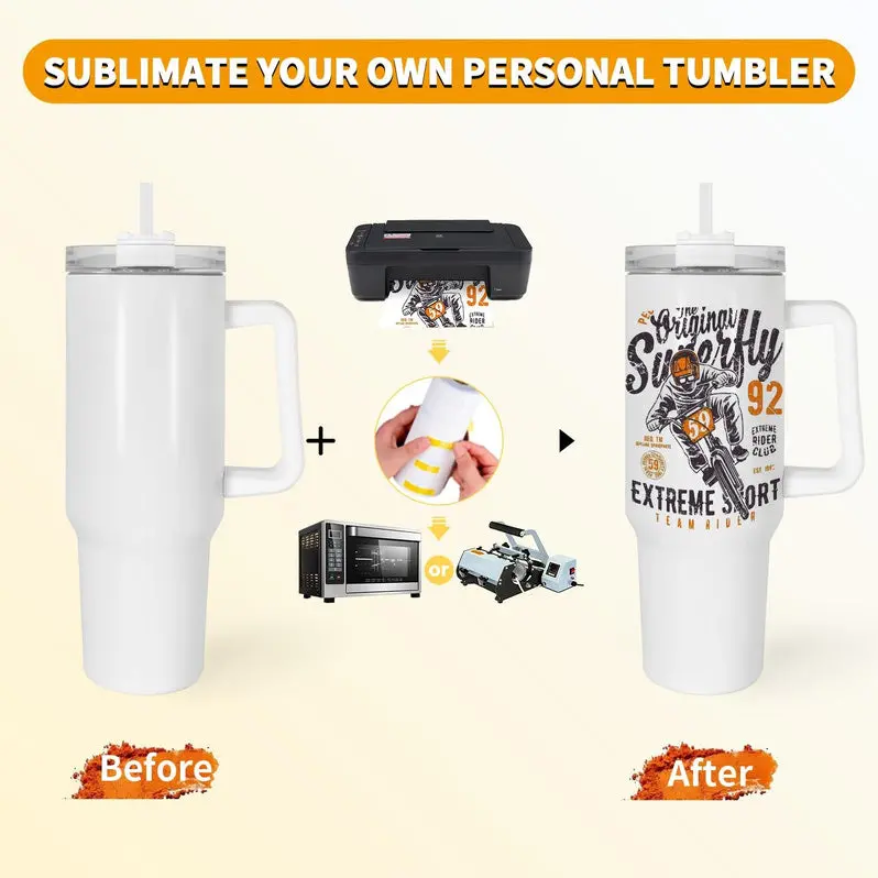 40-Ounce Sublimation Tumbler – Double-Walled Glass for Custom Printing
