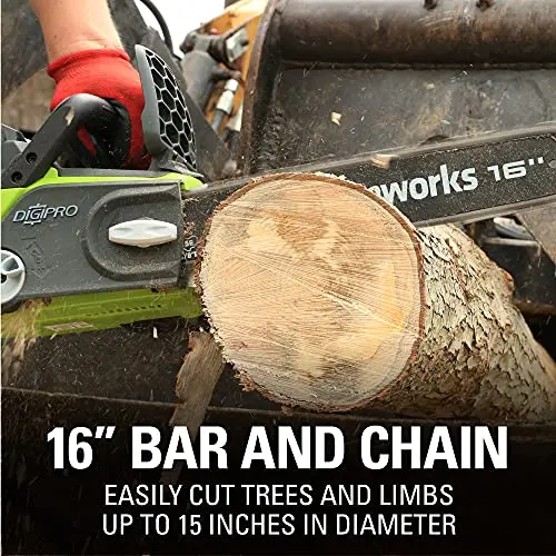 40V Brushless Cordless Chainsaw – 16" Bar, High-Torque Cutting for Yard & Farm Use