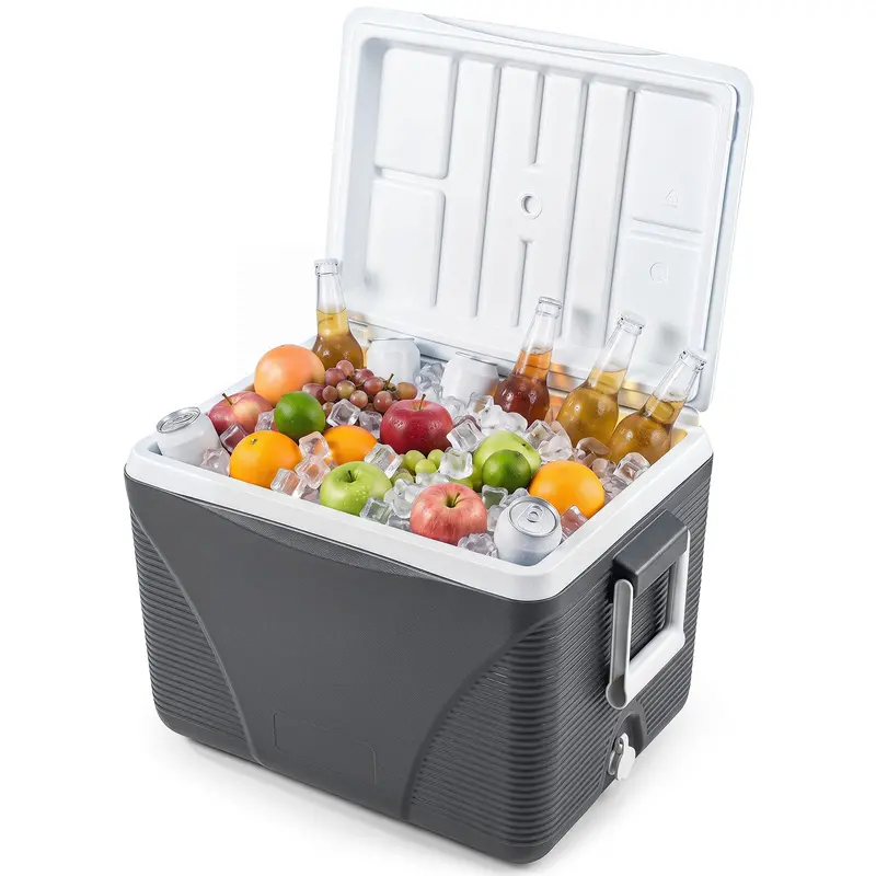 43.3-Quart Portable Hard Cooler – Heavy-Duty Insulated Ice Chest with Four Cup Holders & Rugged Handles
