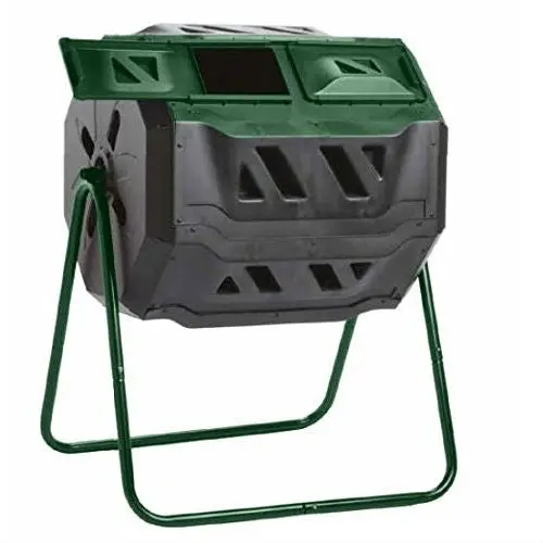 43-Gallon Outdoor Compost Tumbler – Enclosed Rotating Bin for Fast, Odor-Free Garden Composting