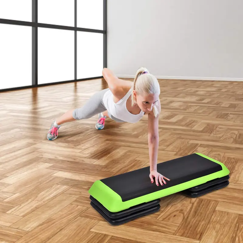 43-Inch Adjustable Aerobic Step Platform with Non-Slip Surface (4″/6″/8″ Heights) 2