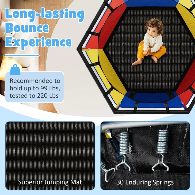 48-Inch Kids’ Recreational Trampoline with Enclosed Safety Net System 2