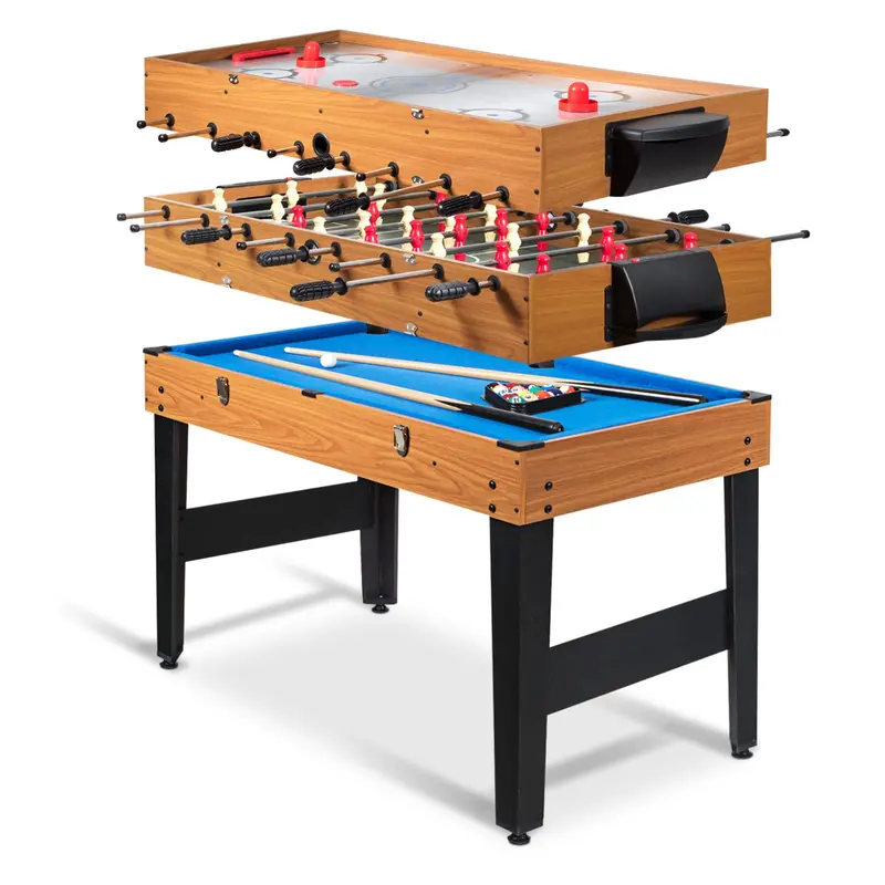 48-Inch Multi-Game Table – 3-in-1 Combo Set Featuring Full-Size Foosball, Ping Pong, and Pool
