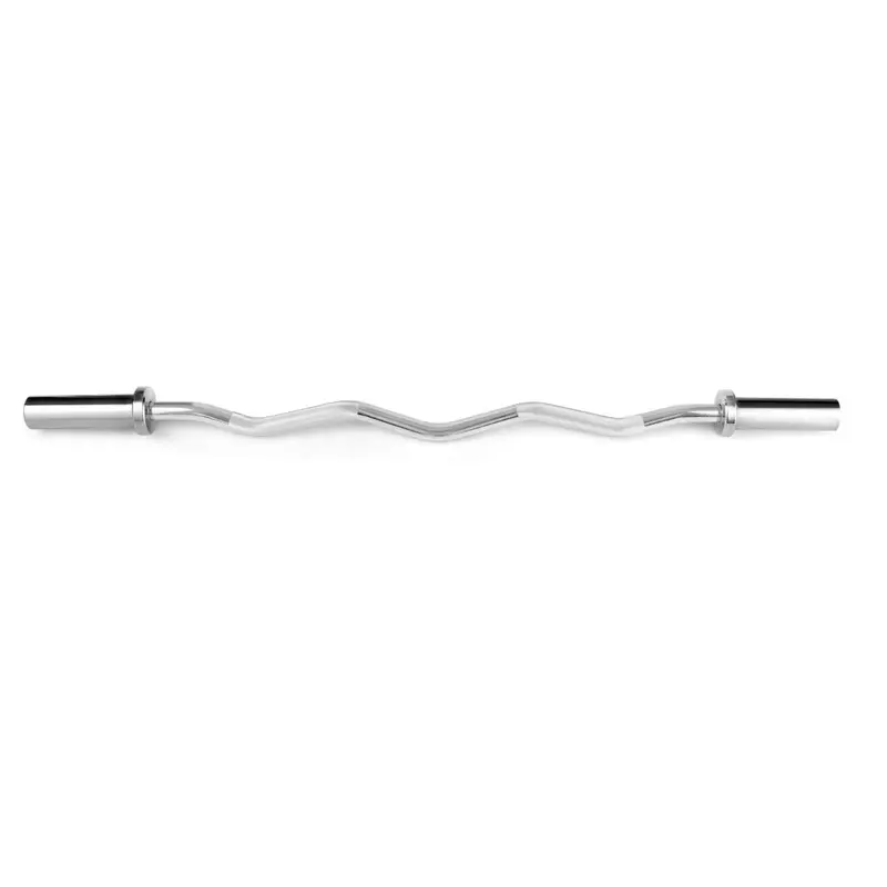 48-Inch Olympic EZ Curl Bar – 400 lb Capacity Solid Steel Strength Training Barbell