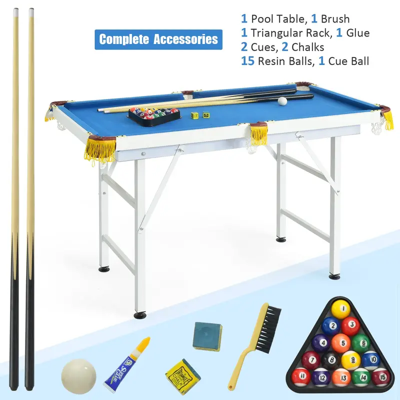 48-Inch Portable Folding Billiards Table – Compact Pool Game Setup 2