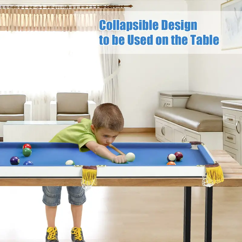 48-Inch Portable Folding Billiards Table – Compact Pool Game Setup