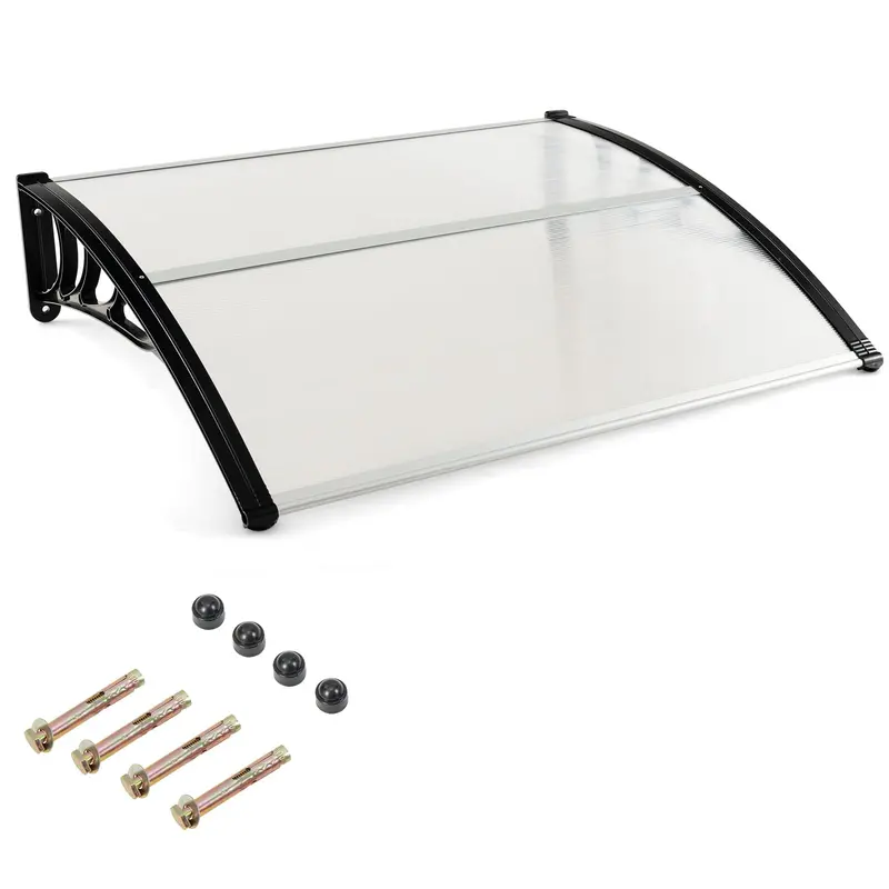 48" x 40" Weatherproof Door and Window Awning for Sun, Rain, and UV Protection