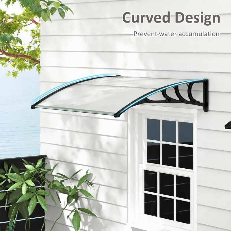 48" x 40" Weatherproof Door and Window Awning for Sun, Rain, and UV Protection