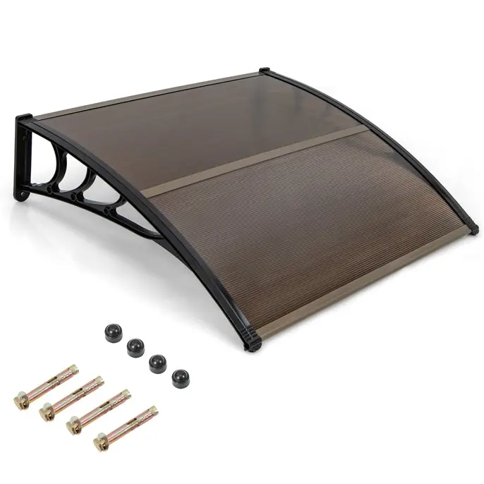 48" x 40" Weatherproof Door and Window Awning for Sun, Rain, and UV Protection
