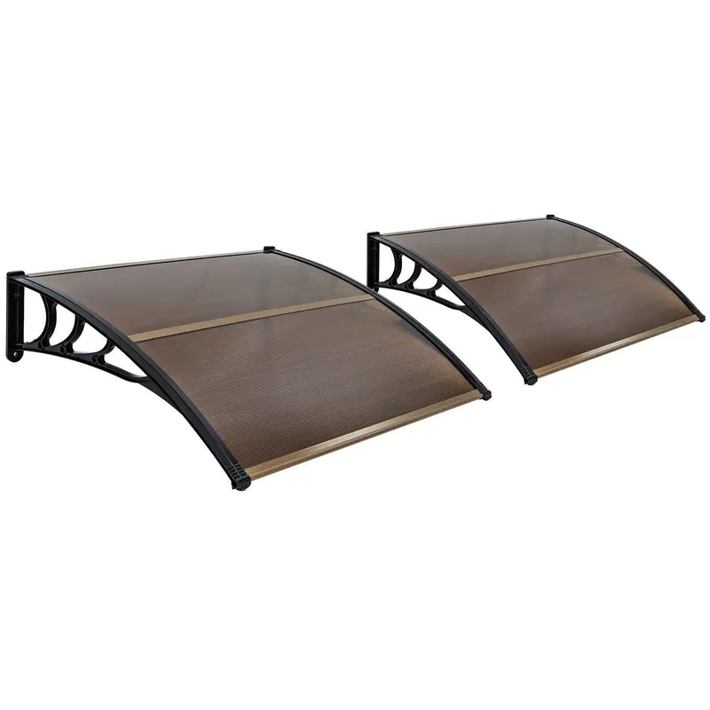 48" x 40" Weatherproof Door and Window Awning for Sun, Rain, and UV Protection