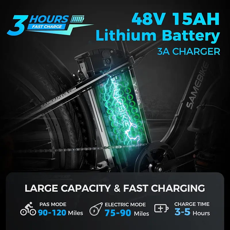 48V/15Ah Electric Mountain Bike – Long-Range Outdoor E-Bike with Lithium Battery
