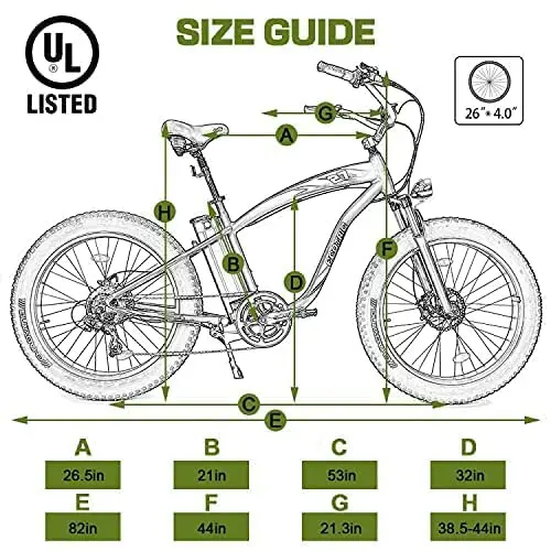 48V 750W Fat-Tire Electric Bike – 26" All-Terrain E-Bike with Suspension Fork & Removable Battery