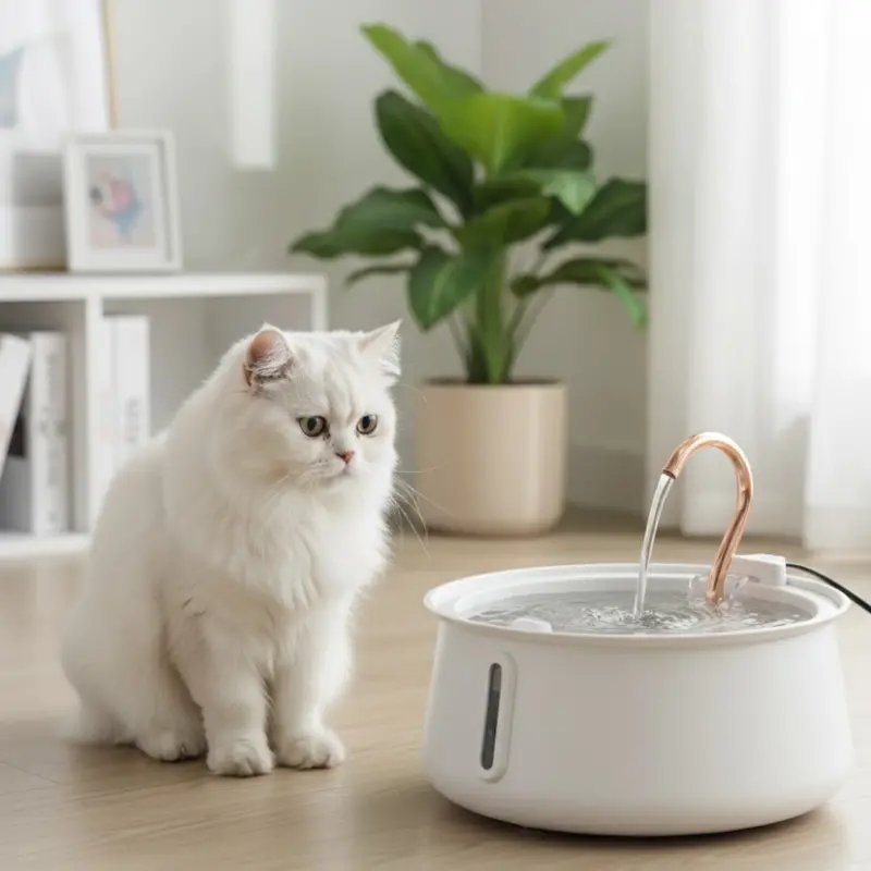 4L Quiet-Flow Stainless Steel Pet Water Fountain